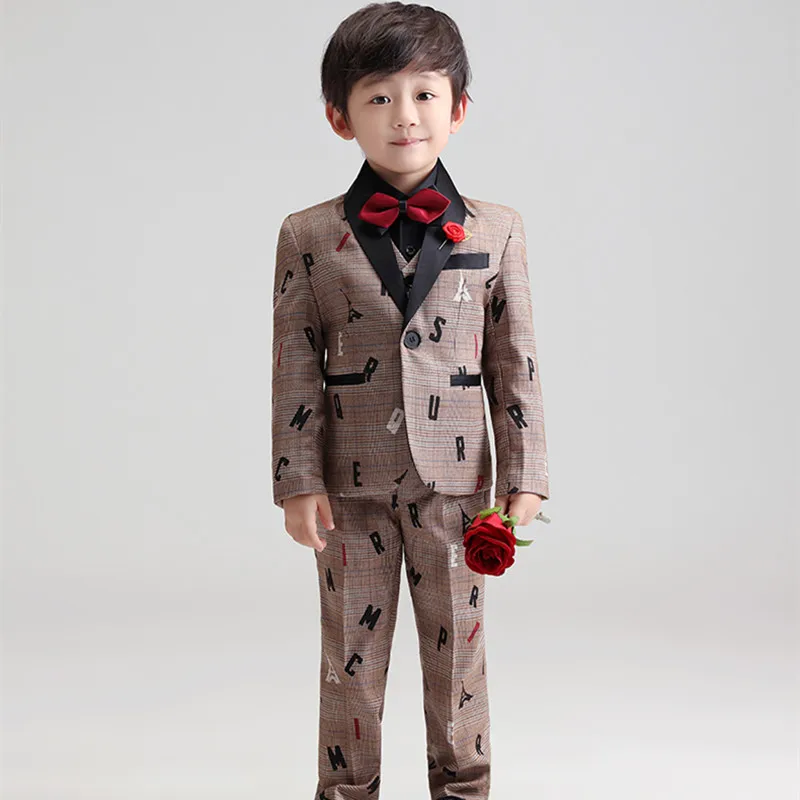 

New Children Suit for Boy Fashion Gentleman Suits for Weddings Costume Enfant Garcon Mariage Boys Blazer Kids Suits