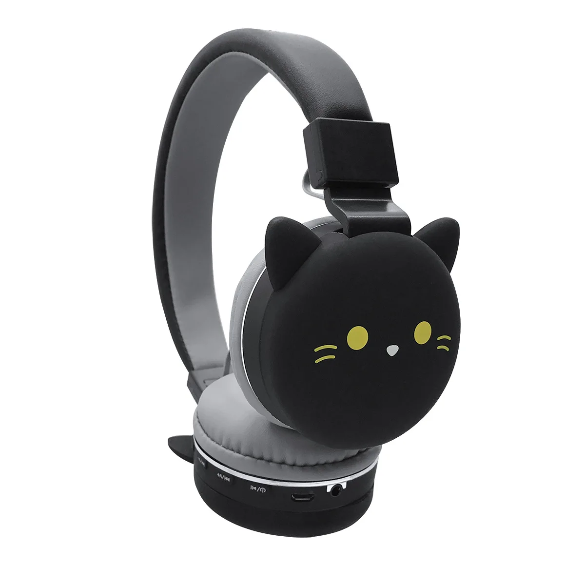 Wireless Bluetooth Cute Cat Ear Headphones For Kids Girl Foldable Stereo Head Mounted Headset With Microphone Support NFC FM
