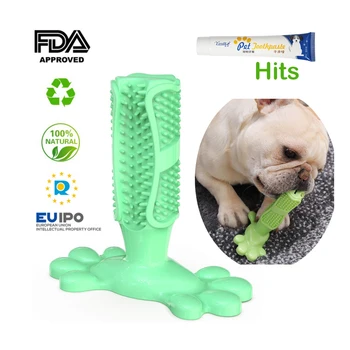 

Pet Dog Toothbrush Chew Toy Doggy Brush Stick Soft Rubber Teeth Cleaning Dot Massage Toothpaste for Small dogs Pets Toothbrushes