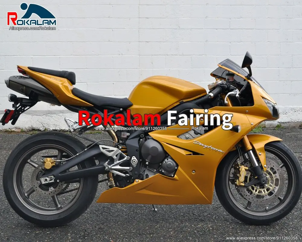 

Комплект обтекателей из АБС-пластика для Triumph Daytona 675 2006 2007 2008 Желтый спортивный комплект для кузова мотоцикла (литьё под давлением)