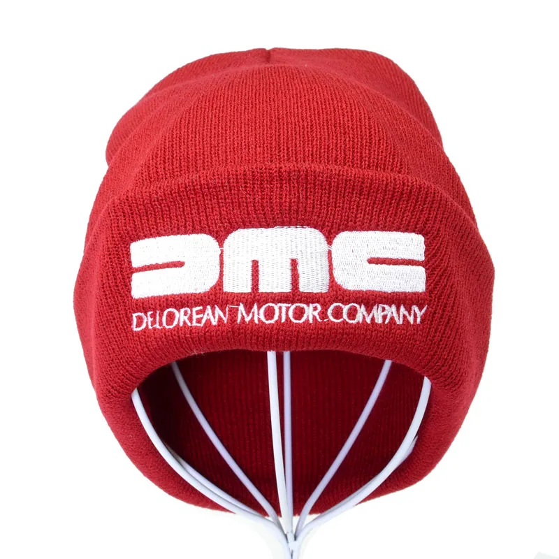 Мужской женский зимний теплый вязаный головной убор DMC DeLorean cap Назад в будущее ретро-шляпы с вышивкой шапки унисекс шапочка кепки в стиле хип-хоп