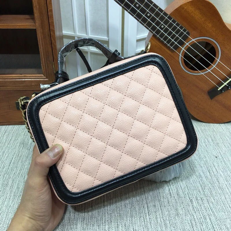 pink Роскошные модные женские сумки из натуральной кожи, подиумная сумка для женщин, европейский бренд, сумка на цепочке с икрой и бриллиантами - Цвет: pink