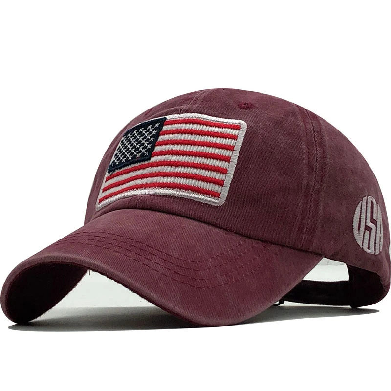 Новая хлопковая мытая бейсболка Gorras с флагом США, Кепка Snapback, Регулируемая Мужская Бейсболка s, брендовая бейсболка Snapback
