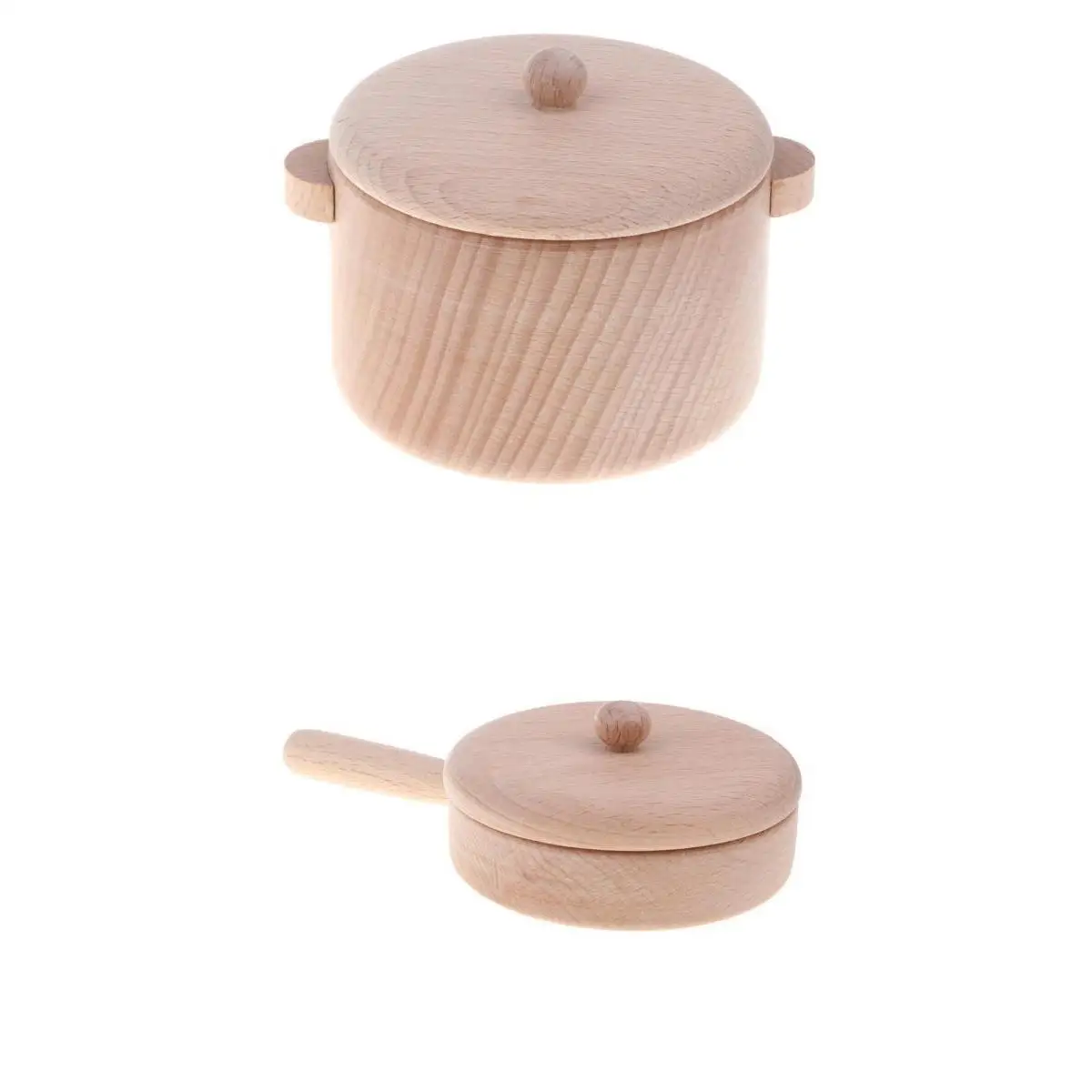 wooden saucepan set