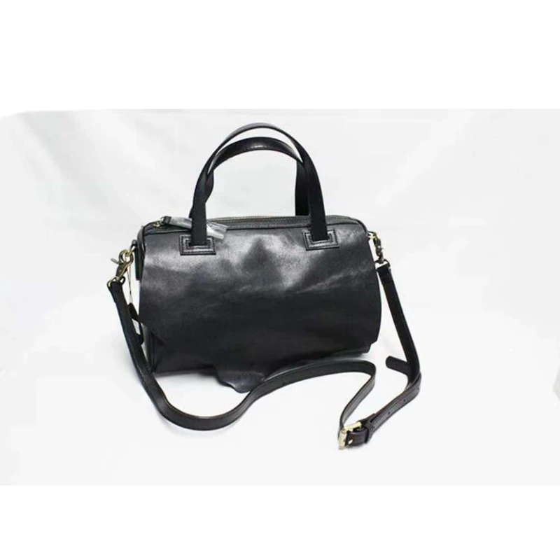 

Luxury Women's Soft Leather Handbags Sheepskin Brand Big Capacity Shoulder Bags Ladies Casual Totes Black Casual Travel Bags