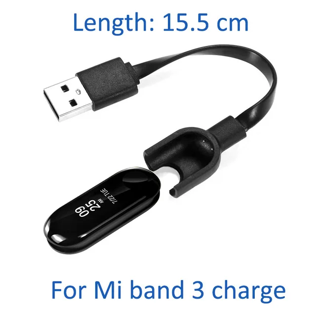 For Mi Band 3 Для Xiaomi mi Band 3 зарядное устройство mi band 4 зарядный кабель портативная док-станция для передачи данных зарядный кабель для Xiaomi mi Band 4 3 USB шнур - Цвет: For Mi Band 3