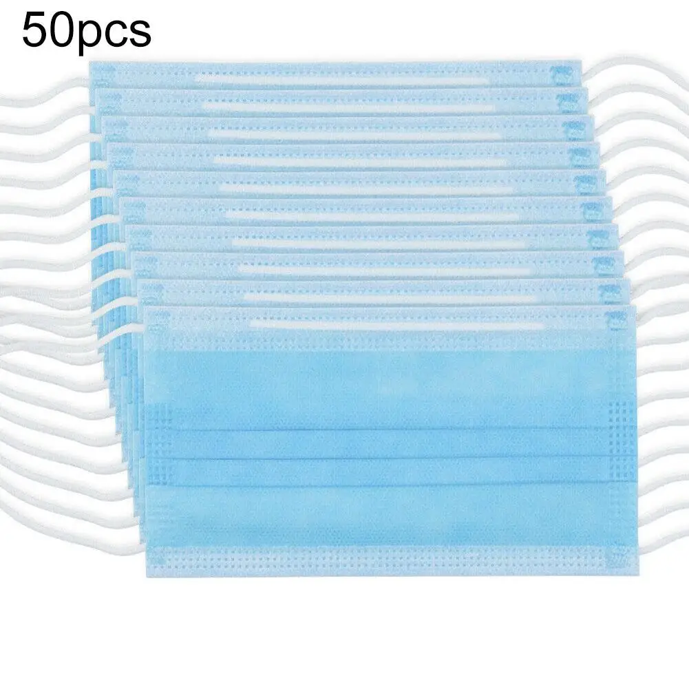 

50Pcs 3 Layer Kids Disposable Anti Haze Dust Safety Protection Meltblown Face Mask Outdoor Anti-saliva Mouth Mask For Children