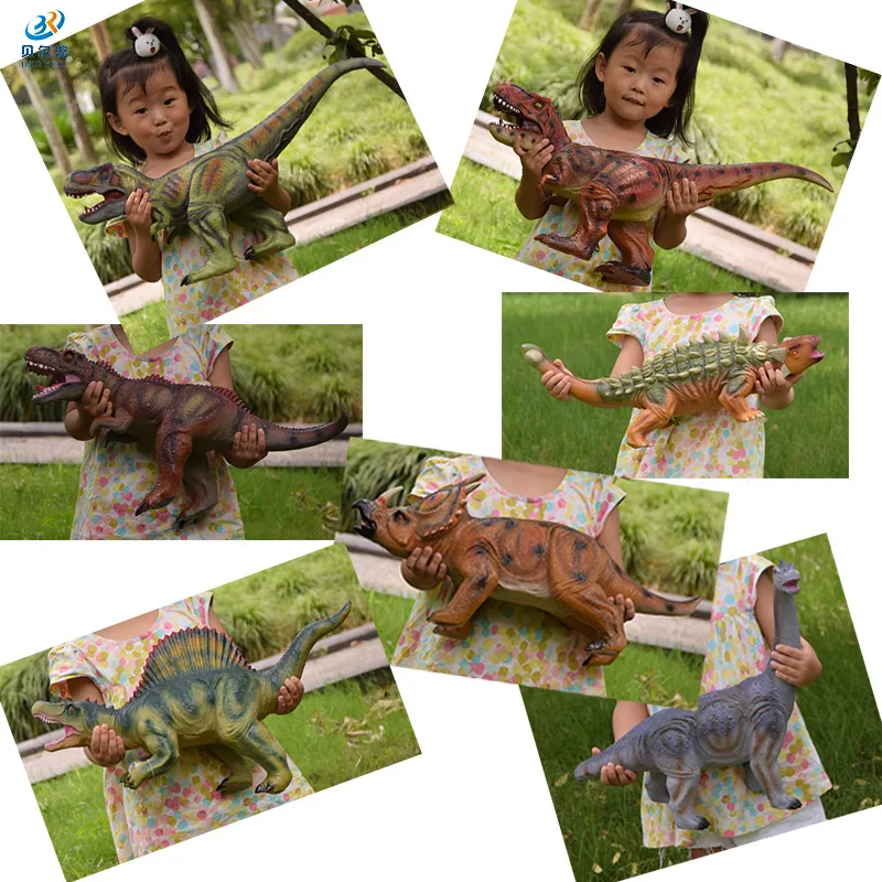 

Jurassic Soft Silcone Dinosaur Toy Model Plastic Dinosaur Model T-Rex Spinosaurus Brachiosaurus