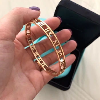 

SHINETUNG S925 Sterling Silver chic Roman numeral bracelet, 1:1 high-end women's jewelry Valentines Birthday GIFT