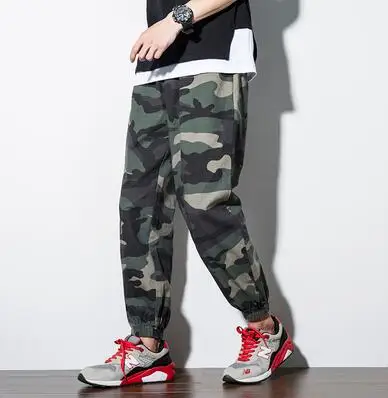 Camouflage Zongke Camo Мужские штаны для бега брюки Мужские штаны уличная тренировочные штаны-шаровары штаны, мужские брюки 5XL хип хоп Осень новинка - Цвет: Camouflage