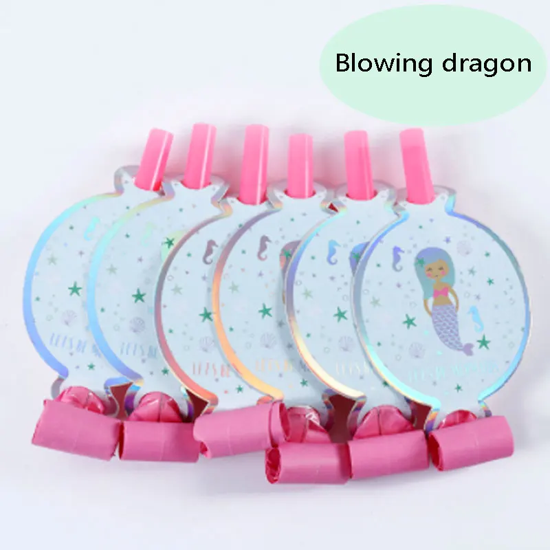 Blowing dragon Взрыв фольга Серебро Русалка бронзовая Беби Шауэр детский девушки день рождения украшения для вечеринки - Цвет: Blowing dragon