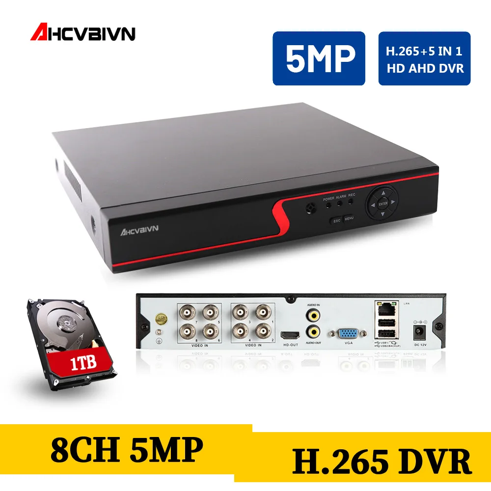 

5MP DVR 8CH 16CH 4CH CCTV Security DVR For AHD Analog IP Camera XMEYE HDMI 1080P 5MP-N Video Surveillance DVR Recorder
