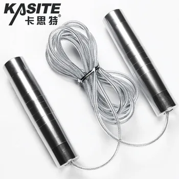 

Hot Sales Transparent Soft Steel Wire Bearing Jump Rope Fitness Weight Aluminium Alloy Handle Rope Skipping Gold and Silver Meta