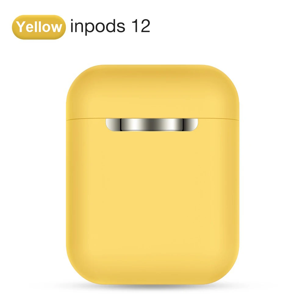 Yellow Дропшиппинг inPods 12 TWS Bluetooth 5,0 наушники i12 TWS Macaron 3D беспроводные наушники сенсорное управление Модель AAA Качество - Цвет: Yellow