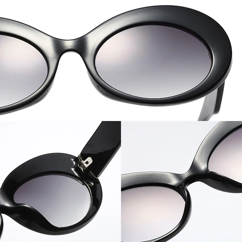 JIAKOU Овальные Солнцезащитные очки Cateye модные трендовые солнцезащитные очки для мужчин и женщин винтажные Ретро женские мужские прозрачные линзы солнцезащитные очки JYJ107