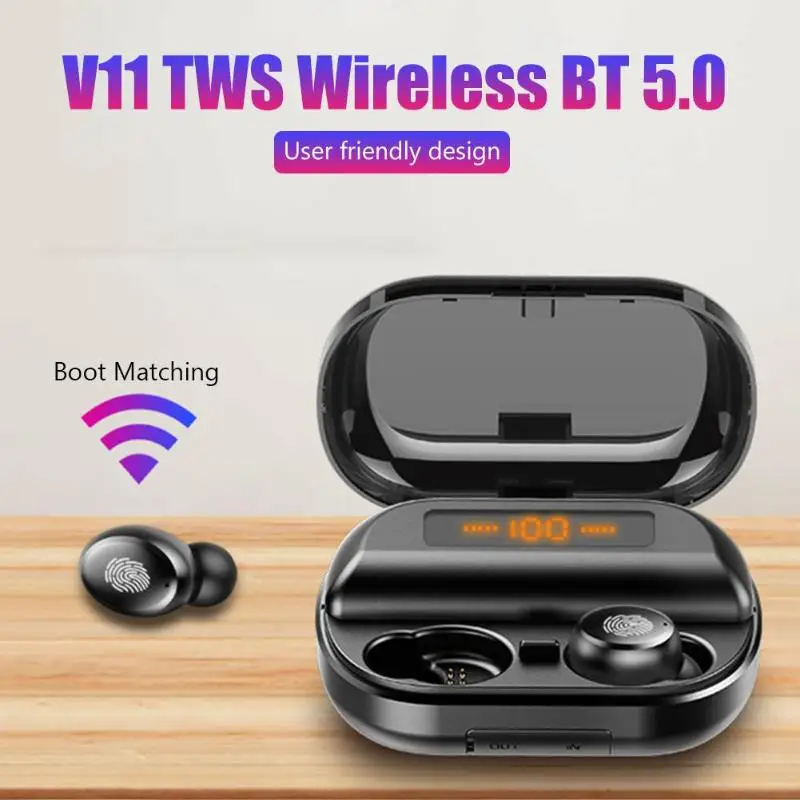 TWS-наушники V11 с поддержкой Bluetooth 5 0 + EDR IPX7 4000 мАч | Электроника