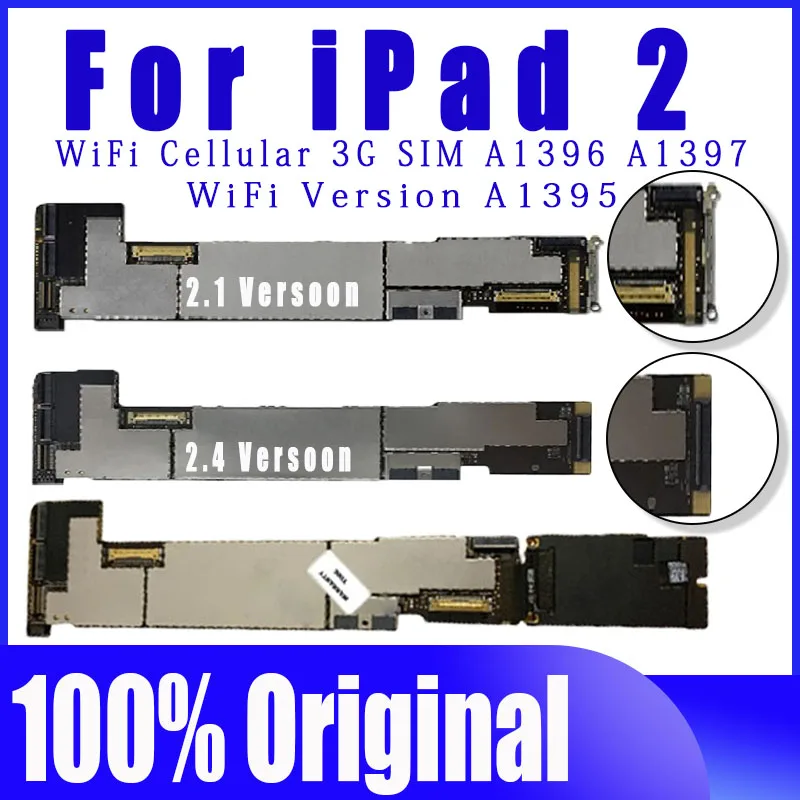 A1396 / A1397 or A1395 Mainboard for ipad 2 Motherboard Full Chips Original unlocked Logic board iCloud Unlocked | Мобильные