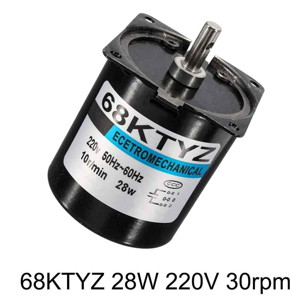 as shown Постоянный магнит синхронный мотор-редуктор 68KTYZ AC 28W 220V для DIY синхронный бесщеточный мотор - Цвет: as shown