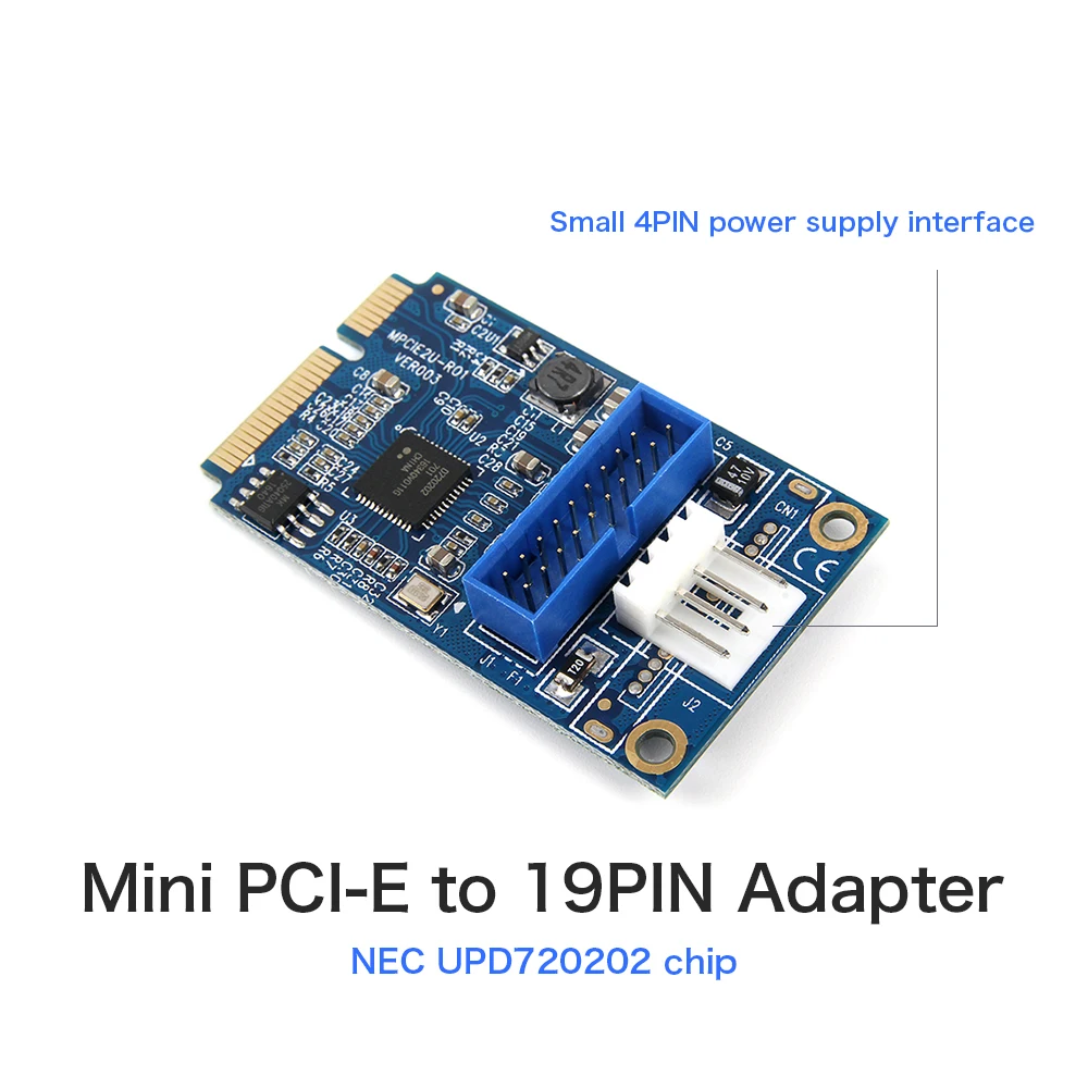 Мини PCI-E к USB3.0 адаптер карты мини PCIE к 20Pin/19Pin Плата расширения