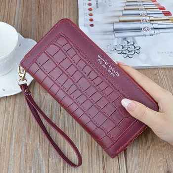 

Fashion Women Wallet Wrist Handle Phone Case Long Section Money Pocket Pouch Handbag Women's Purse Card Holders