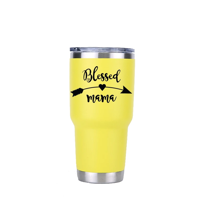 MaMa Tumbler дорожная Автомобильная пивная кружка бутылка для воды Изолированная вакуумная фляжка из нержавеющей стали Термос кофейные кружки подарок на день рождения
