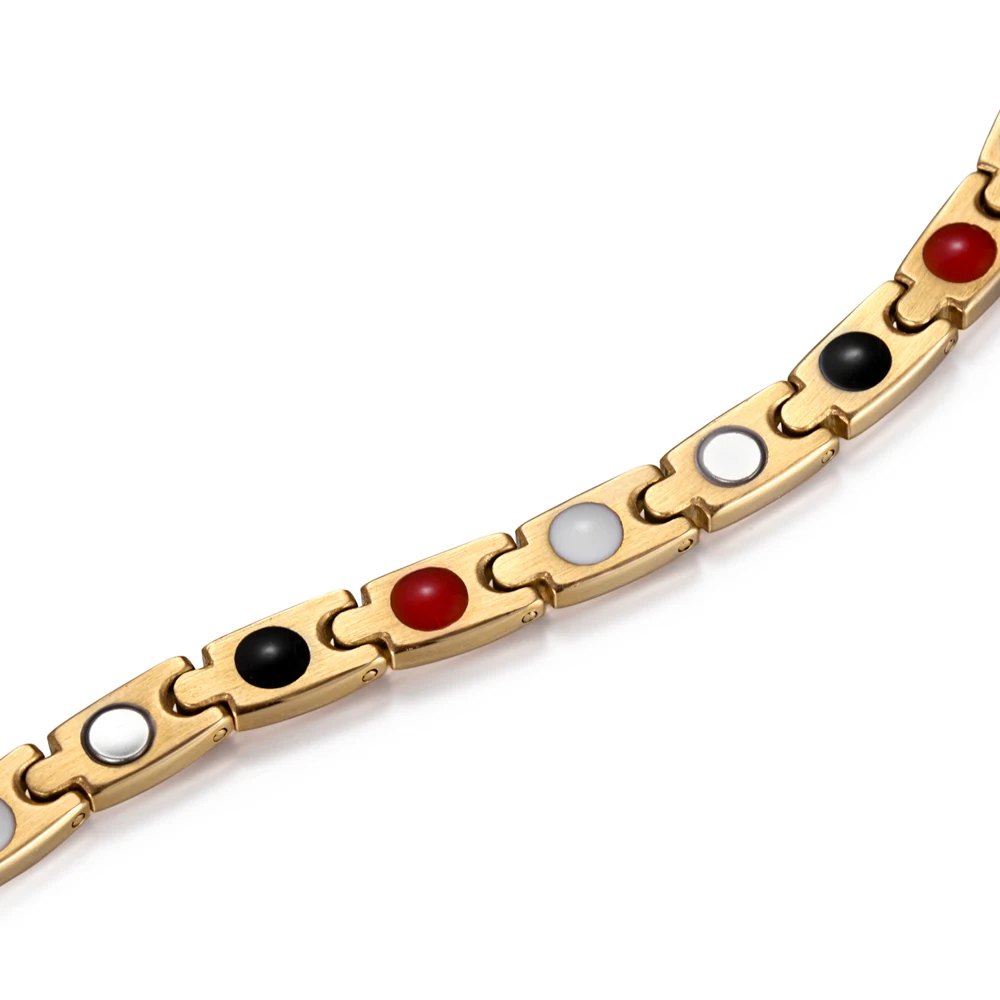 Koop RainSo Roestvrij Staal Fashion Gouden Magnetische Vrouwen Armbanden Gezondheid Elementen Bio Energie Therapie Sieraden Vriendschap Gift 2019