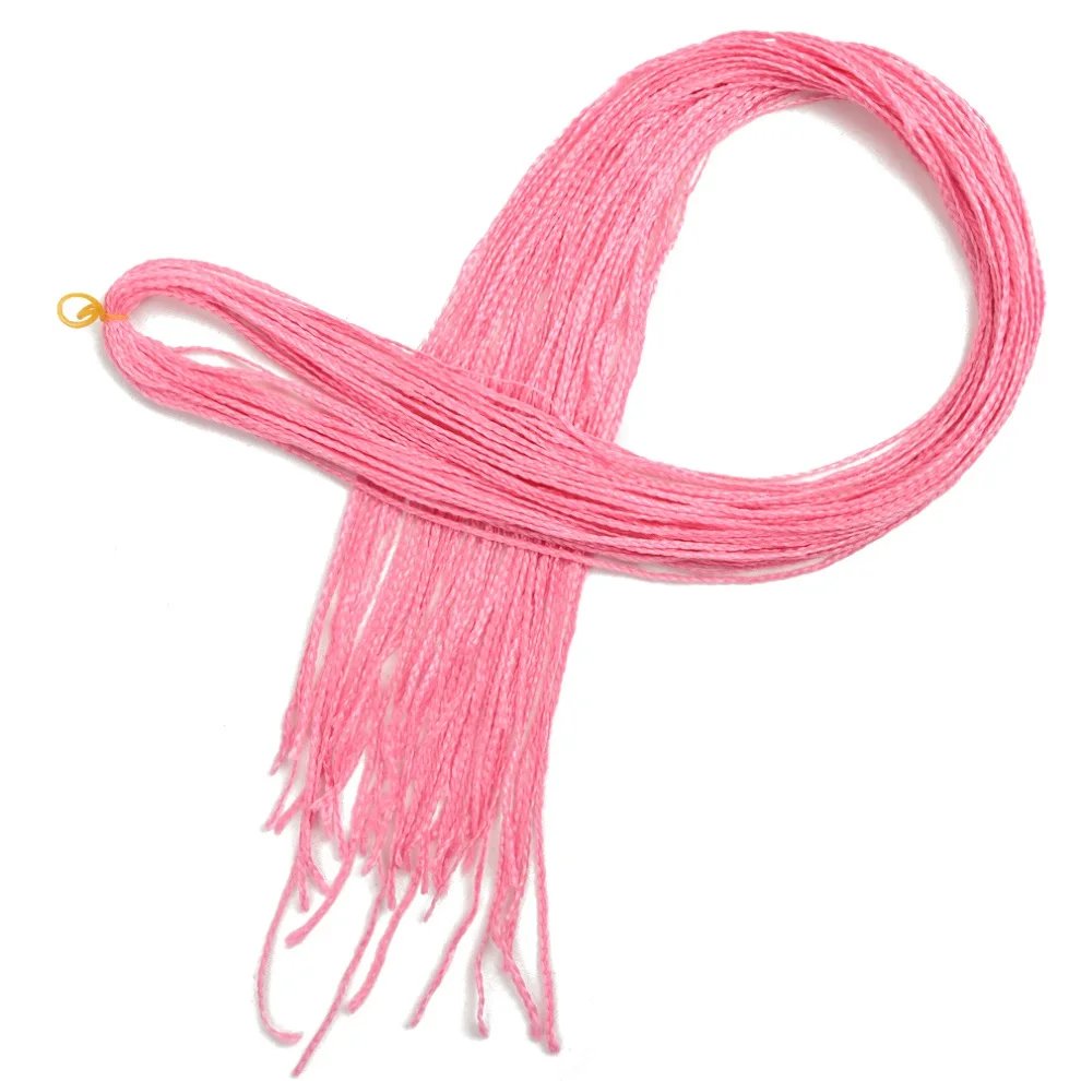 34 дюйм плетение волос Красочные синтетические Zizi коробка косы волосы кроше для наращивания розовый синий написать черное волокно 50 г волос Expo City - Цвет: Розовый