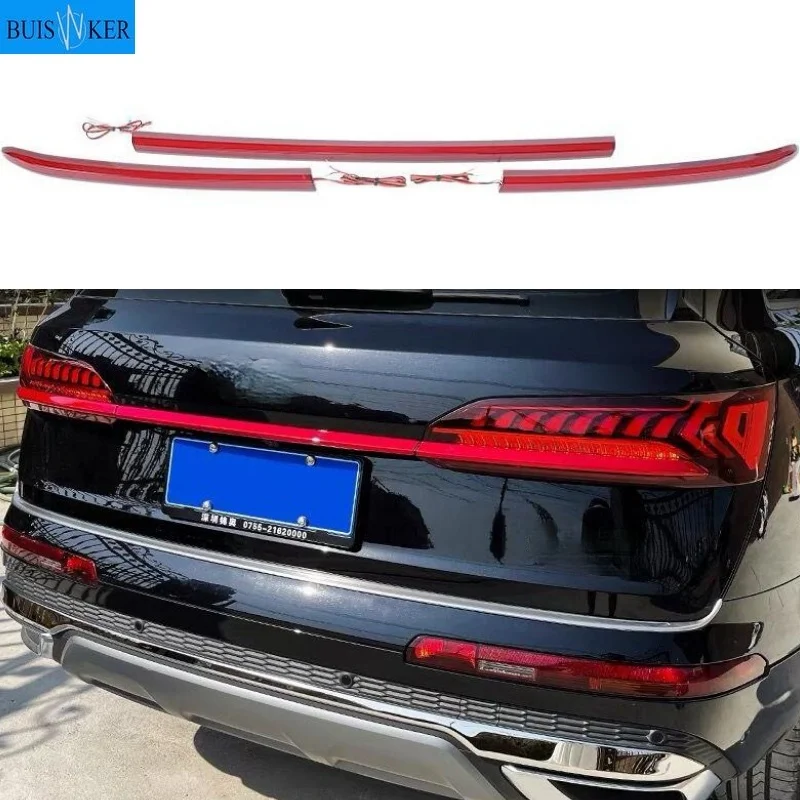 

LED turn signal width light modified new streamer through tail light For audi new Q7 2019-2022 Through trunk rear lamp