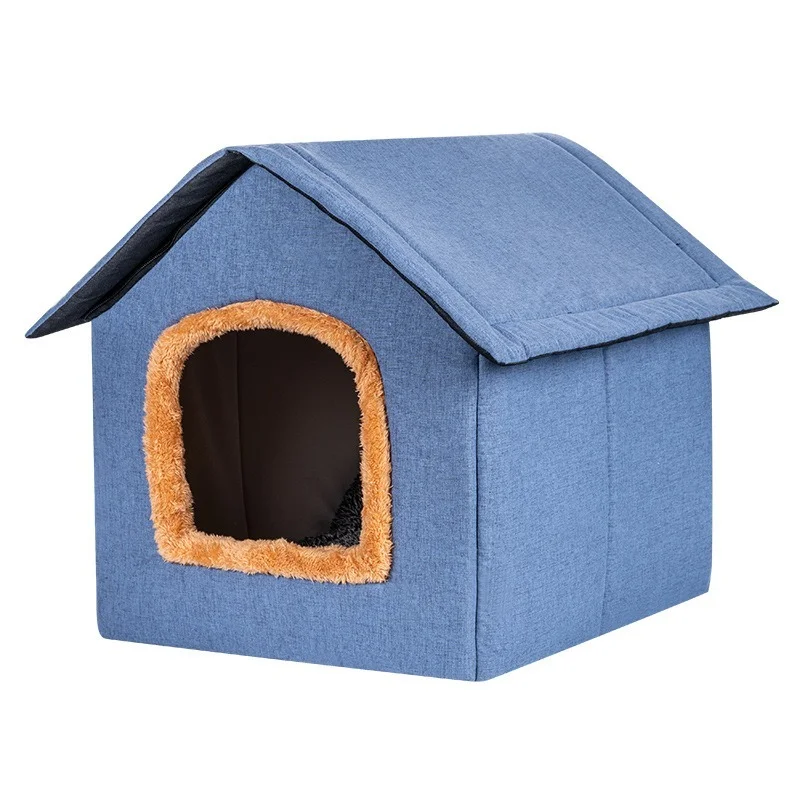 

Cat Litter House Semi-enclosed Winter Warm Cat Villa Small Dog Teddy Removable Washable Kennel Bed Pet Supplies Cat Tent Bed