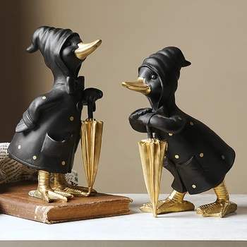 

Nordic Room Home Decoration Accessories Modern Home Decor Duck Figurines Desk Decoration Living Room Decoration Crafts
