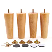 Мебельные ножки из цельного дерева, сменные ножки для дивана, журнальный столик, шкаф M8 с монтажной гайкой, диван-стол, шкаф, ножки, набор из 4