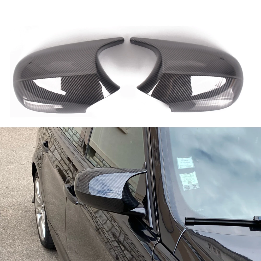 1pair For BMW E87 E81 E82 E90 E91 E92 E93 120i 128i 118d 120d 130i Rear View Side Case Trim M Style Car Rearview Mirror Caps lund bug deflector