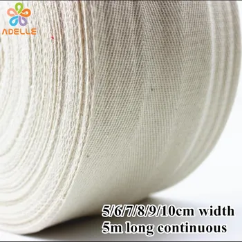

5m long Ultra wide 100% Cotton tape/webbing/ribbon 5/6/7/8/9/10cm Natural Weight lose Leg belly Wrapping Bondage free shipping