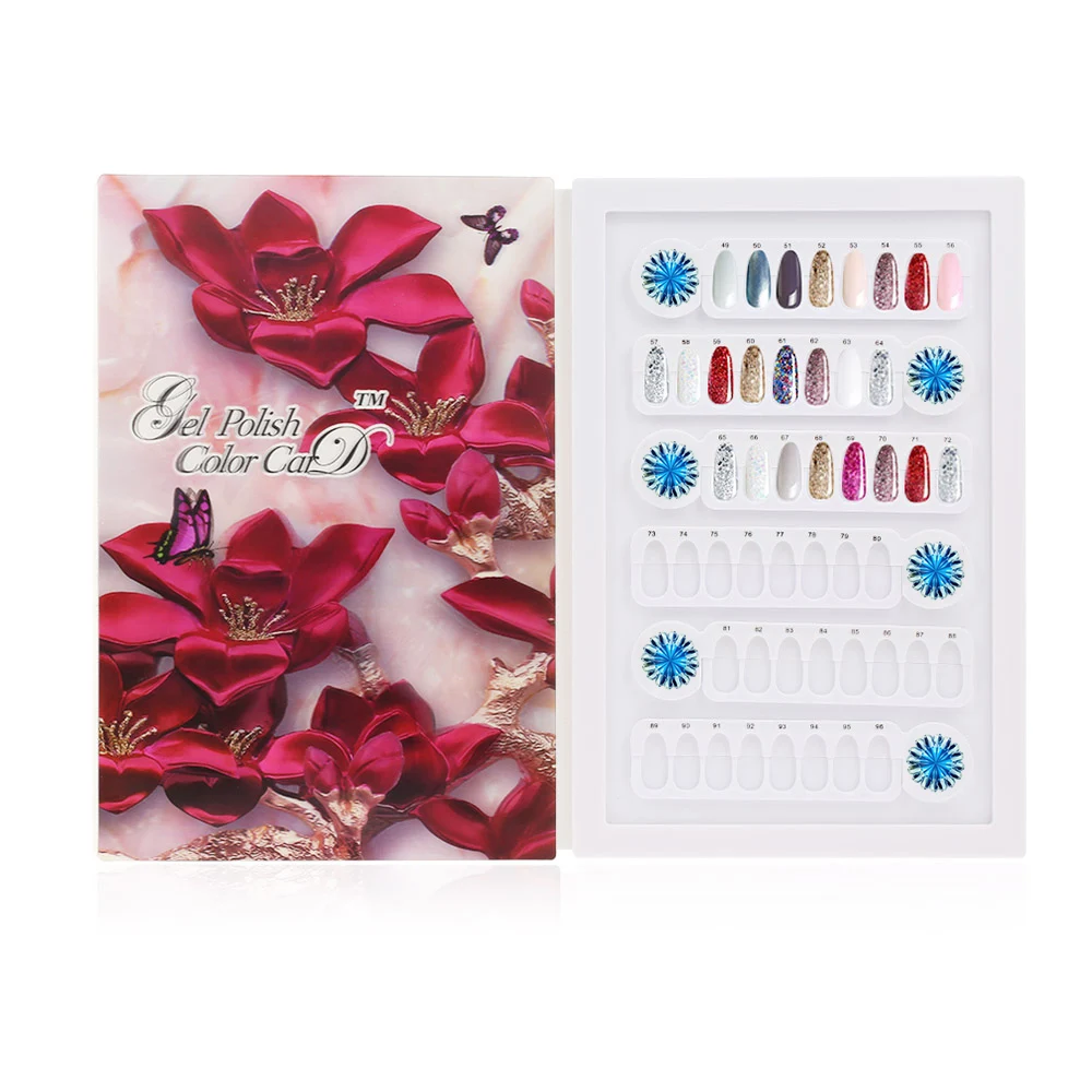 

96 Colors Professional Model Nail Gel Polish Color Display Box Book Dedicated 96 Color Card Chart Painting Manicure Nail Art