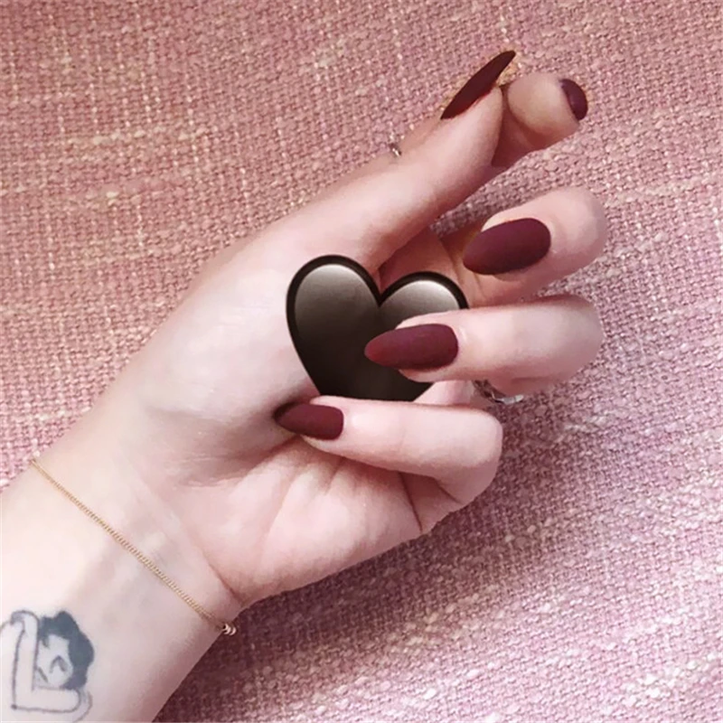 Nusx Nail Art Manicure 24pcs Matte Tips Long Pointed head Fake Nails Forms Extension Manicure Art 2