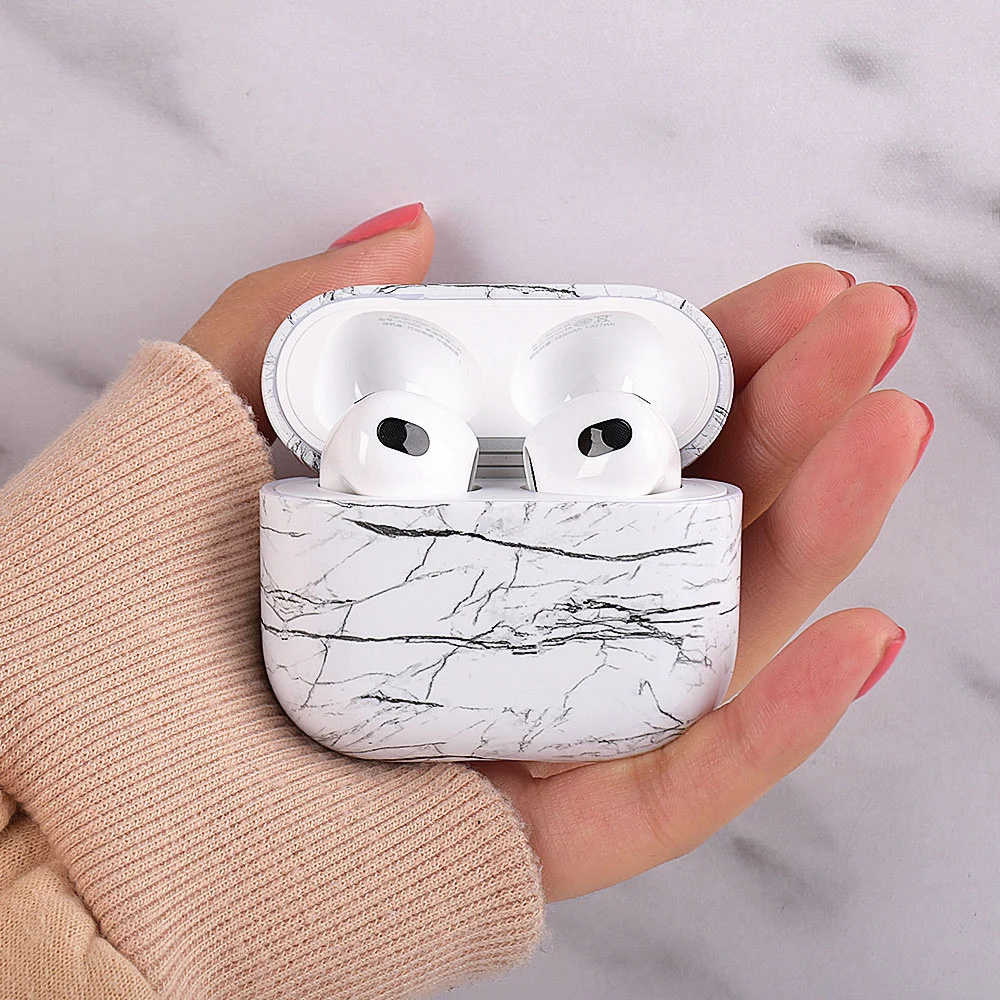 For Apple AirPods Pro 2nd Generation 3rd Gen Luxruy Marble