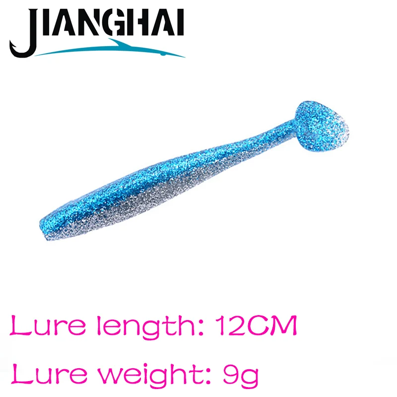 

Jianghai Fishing Soft Lure 12CM 9g 1pcs 3pcs Fishing Lures Sea Fishing Soft Lure 12cm Paddle Tail Silicon Bait Jig