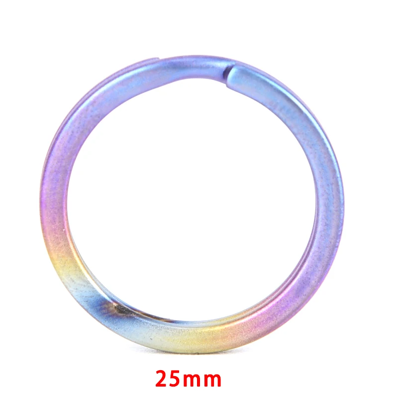 Кольцо для ключей из титанового сплава 18 мм/25 мм EDC для наружного использования, маленький инструмент, синее кольцо для ключей, аксессуары - Цвет: MC