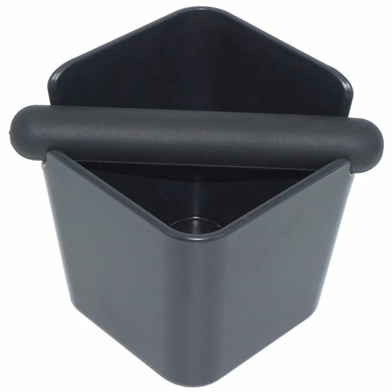 

High Capacity Coffee Knock Box Espresso Grounds Container Coffee Tools For Barista + Non-Slip Base