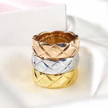 

Hot Brand Pure 925 Sterling Silver Jewelry For Women Men C Crush Rings Silver Wedding Lozenge Rings Engagement Geometric Rings