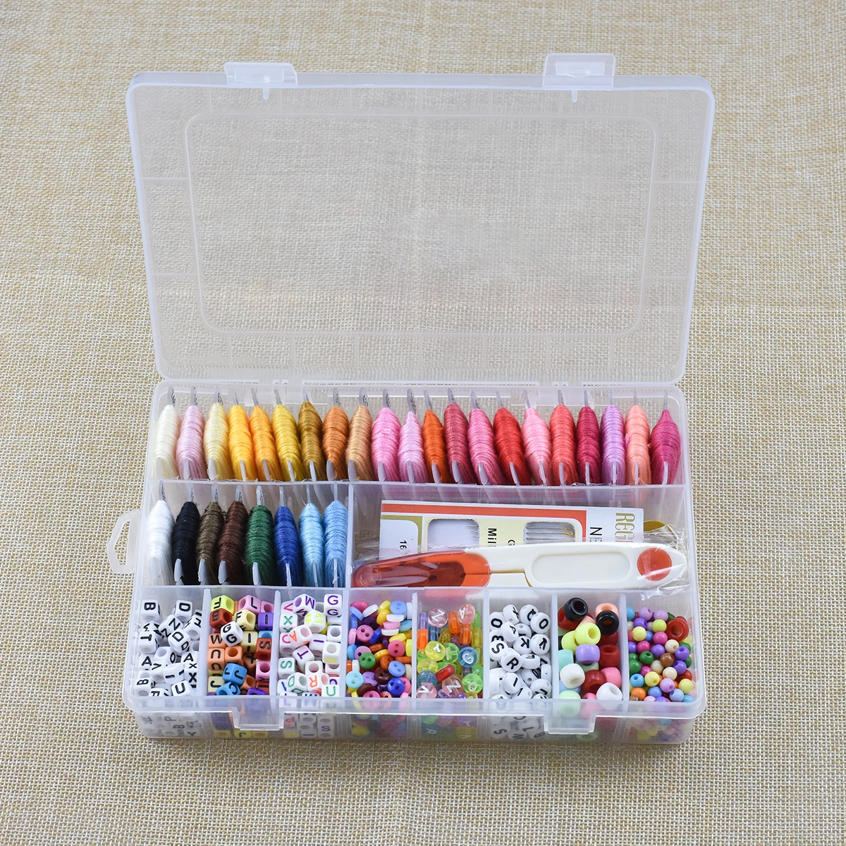 

30 Colors Embroidery Floss Cross Stitch Thread Kit With Floss Bobbins Friendship Beads Bracelets String Embroidery Sewing Tools