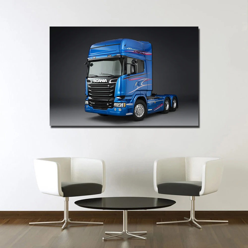 Scania R730 грузовик плакат холст печать картина с рамкой Настенная для домашнего