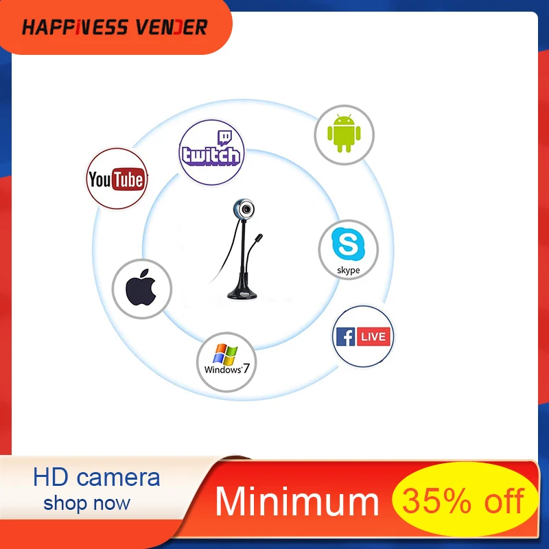 New Product USB Computer Camera Manufacturer High Pole Video Teaching Office 480p With Built In Digital Microphone | Компьютеры и офис