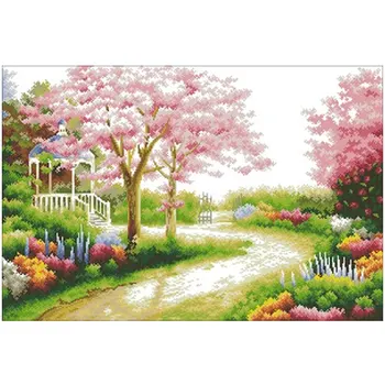

Spring trail patterns Counted Cross Stitch 11CT 14CT 18CT DIY Chinese Cross Stitch Kits Embroidery Needlework Sets