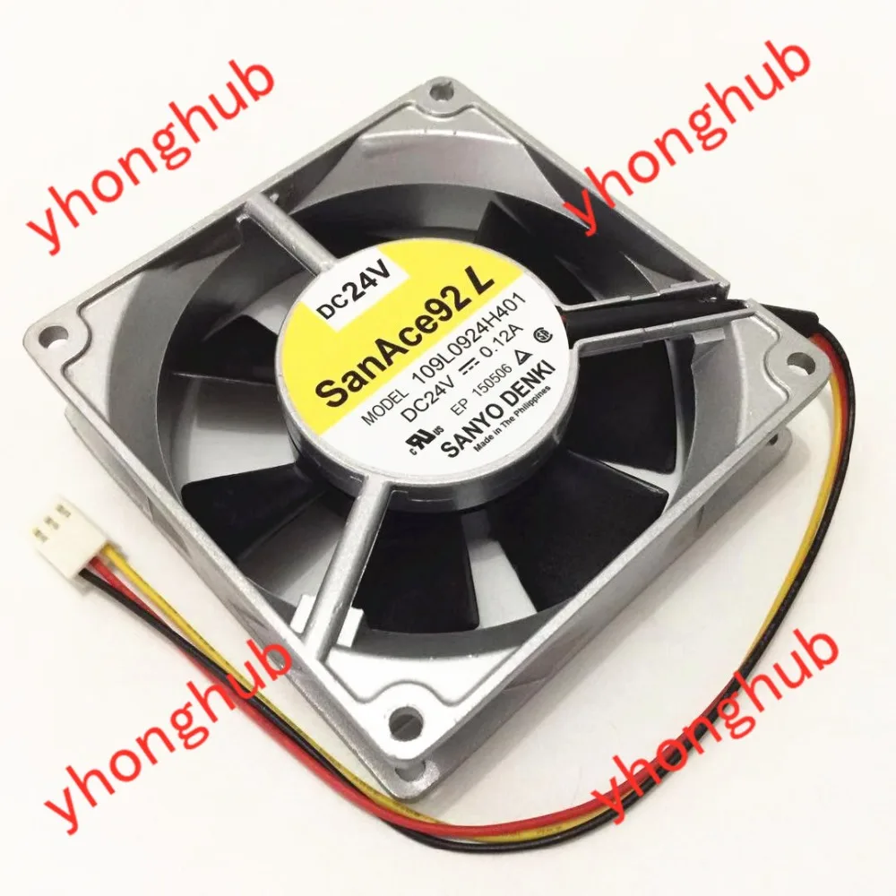 SANYO 109L0924H401 DC 24 В 0.12A 90x90x25 мм серверный Вентилятор охлаждения