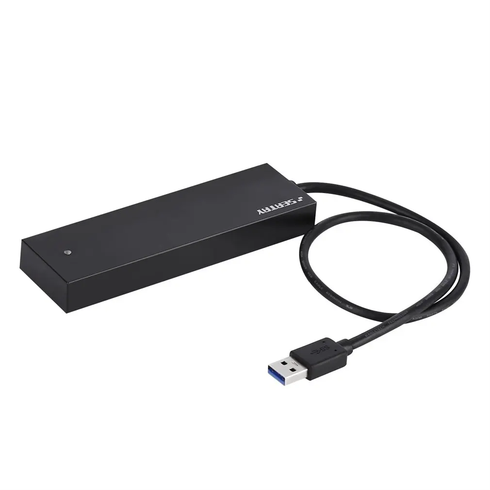 USB 3,0 концентратор Алюминий 4-Порты и разъёмы USB концентратор с 3.3ft USB 3,0 Удлинительный кабель Совместимость с ОС Windows