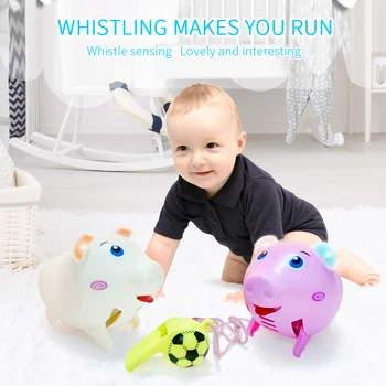 

2021 New Year Best Gifts For Kids Children Funny Whistle Auto Run Pig Cure Noel Christmas Toys Gifts Music Toys Gift Xmas Offers