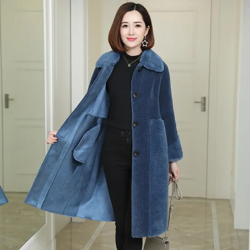 Women 2020 Winter New Natural Sheep Fur Coat