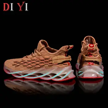 

Blade Sneakers for Men Air Mesh Cushioning Sport Running Shoes Antiskid Hollow Outsole Men's Sports Shoes Jogg Athletic Shoe A28