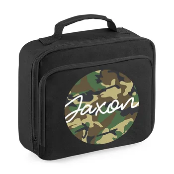 

Personalised Camouflage Name Lunch Cool Bag Cooler Packed Lunch Bag Boys Back to School